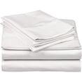 thumbnail image 1 of DNG Creations 4 Piece Waterbed Sheet Set Attached with Fitted Sheet 8 Inch Deep Pocket 100% Egyptian Cotton, 800 Threads Count ( Solid White - Queen ), 1 of 3