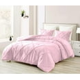 thumbnail image 1 of DNG Creations 5 Piece Diamond Ruffle Comforter 100% Egyptian Cotton, 800TC - Solid Baby Pink Colour - Super Soft 550 GSM All Season ( Oversized King - Size ), 1 of 6