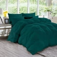 thumbnail image 1 of DNG Creations 5 Piece Luxury Pinch Pleated Comforter Set Premium 800 Thread Count 100% Egyptian Cotton-Full/Queen Size, Solid Teal Color, 1 of 5