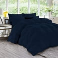 thumbnail image 1 of DNG Creations 5 Piece Luxury Pinch Pleated Comforter Set Premium 800 Thread Count 100% Egyptian Cotton-King/California King Size, Solid Navy Color, 1 of 3