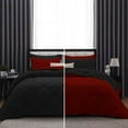 thumbnail image 1 of DNG Creations 5 Piece Reversible Diamond Pattern Comforter Solid - 100% Egyptian Cotton, 800 TC ( Twin/ Twin XL - Size ) All-Season 550 GSM ( Burgundy/Black Colour ), 1 of 7