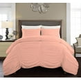 thumbnail image 1 of DNG Creations 5 Piece Ruched Pattern Duvet Cover 100% Egyptian Cotton, 800 TC- With Zipper Closure & Corner Ties ( Solid Peach - Full/Queen ), 1 of 3