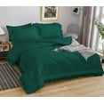 thumbnail image 1 of DNG Creations 5 Piece Ruffle Diamond Comforter All Season 550 GSM Oversized King Size - 800 Threads Count, 100% Egyptian Cotton Solid Teal Green Colour, 1 of 7