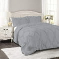 thumbnail image 1 of DNG Creations 5 Piece Ruffle Ribbon Design Comforter ( Oversized Queen Size ) Ultra Soft All-Season 550 GSM 800 Threads Count,100% Egyptian Cotton - Solid Silver Colour, 1 of 5