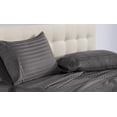 thumbnail image 1 of DNG Creations 5 Piece Split Queen Adjustable Sheet Set 26 Inch Deep Pocket for Adjustable Beds 800 Threads Count ( Stripe Dark Grey ), 1 of 6