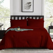DNG Creations Burgundy Colour 1 Piece Comforter With Point Botton All-Season 550 GSM 100% Egyptian Cotton, 800 Threads Count - Twin/Twin XL - Size