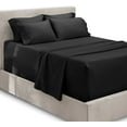 thumbnail image 1 of DNG Creations California King- 18 Inch Deep Pocket 4 PC Microfiber Sheet Set - Black, 1 of 5