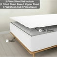 thumbnail image 1 of DNG Creations Queen (60x80) Size 5 Piece Zipper Sheet Set - Include (1 Fitted Sheet Base, 1 Sheet has Zipper, 1 Flat Sheet And 2 Pillowcase) Solid White Colour - 800 Threads Count., 1 of 7