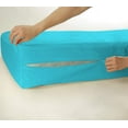 thumbnail image 1 of DNG Creations Zipper Mattress Cover 12 Inch Deep Pocket (Solid Turquoise Blue - Queen), 1 of 2