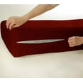 thumbnail image 1 of DNG Creations Zipper Mattress Cover 6 Inch Deep Pocket (Solid Burgundy - Twin XL), 1 of 2