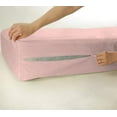 thumbnail image 1 of DNG Creations Zipper Mattress Cover 6 Inch Deep Pocket (Solid Light Pink - Twin), 1 of 2