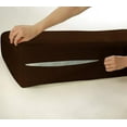 thumbnail image 1 of DNG Creations Zipper Mattress Cover 8 Inch Deep Pocket (Solid Chocolate - Twin XL), 1 of 2