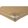 thumbnail image 1 of DNG Creations Zipper Mattress Cover with 18 Inch Deep Pocket (Stripe Taupe - Queen ), 1 of 1