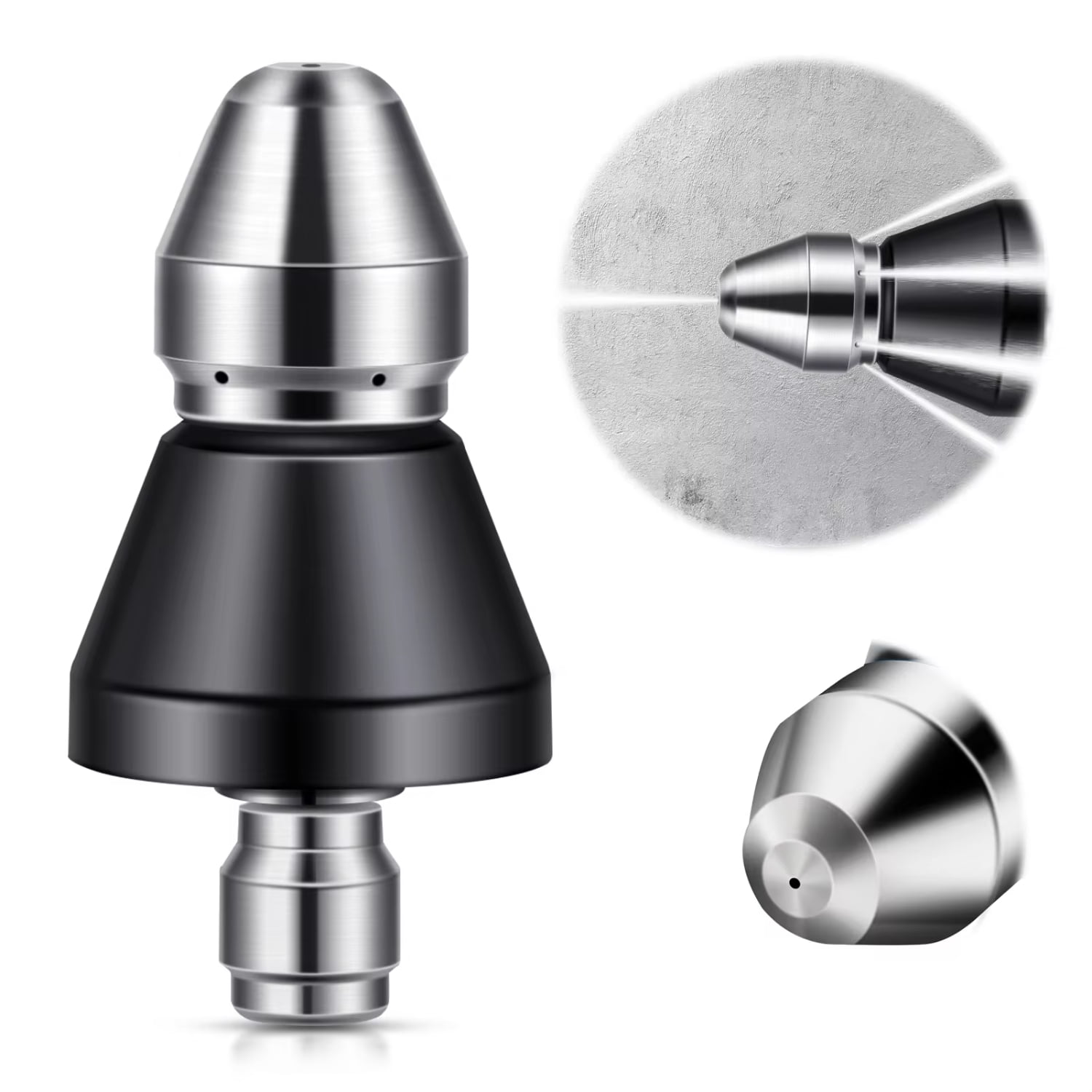 DNGZJAO 1/4 Inch Sewer Cleaning Tool High Pressure Washer Sewer Jet