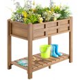 DNGZJAO 34” Planter Raised Beds Flowers Plant Stand Outdoor Garden