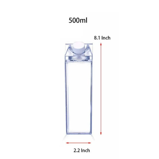 DNGZJAO BPA Free Portable Clear Plastic 500ml/1000ml Milk Carton Water