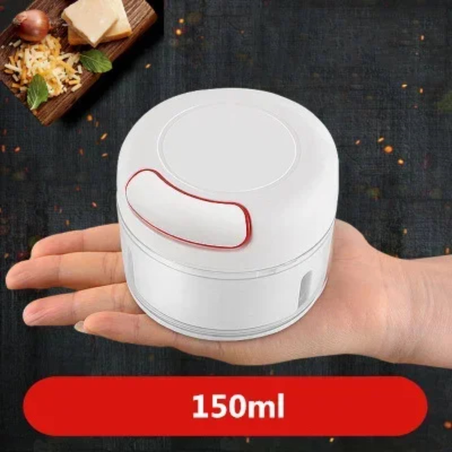 DNGZJAO Compact Mini Manual Food Processor for Garlic Vegetables Nuts