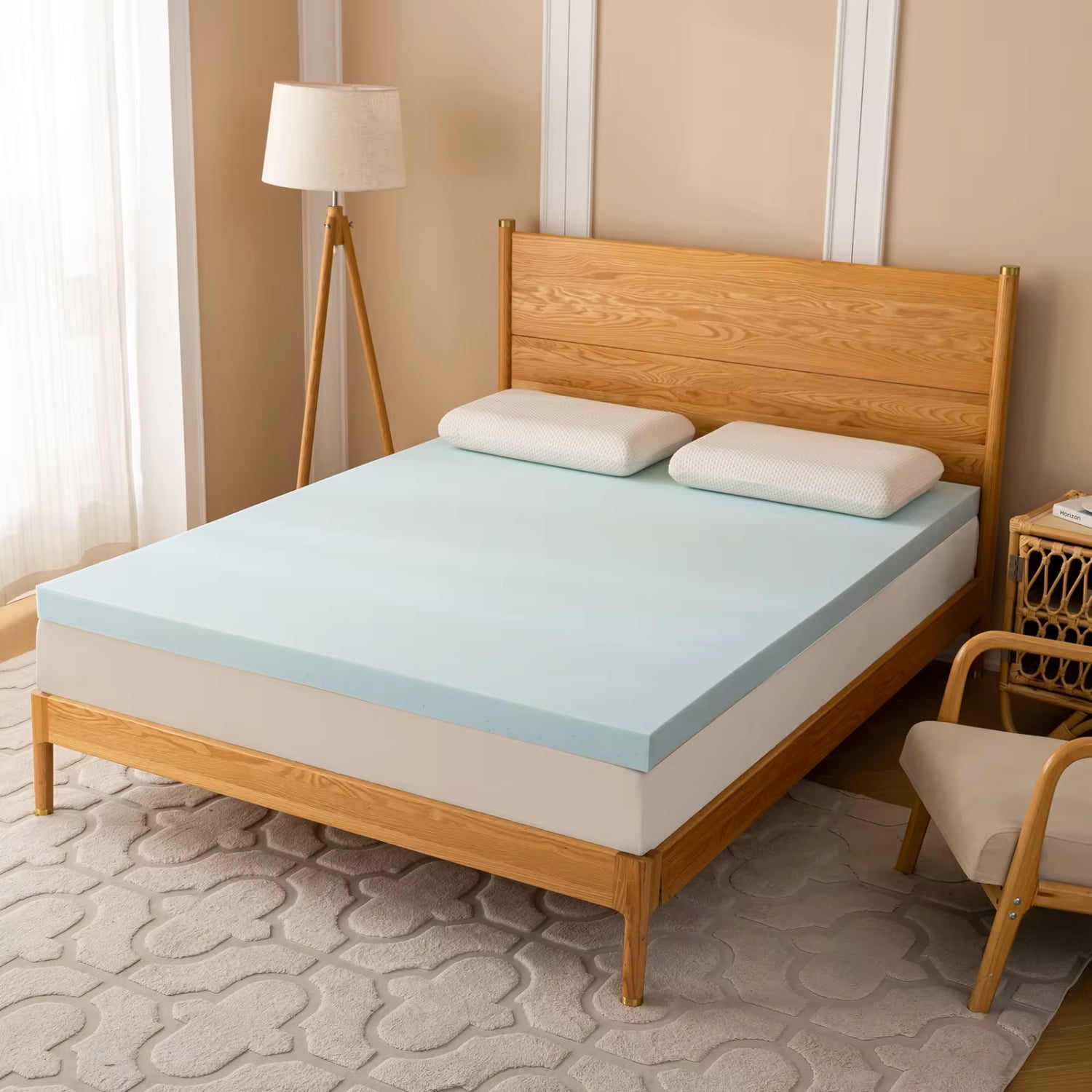 DNGZJAO Hcore 1PC Gel Infused Memory Foam Mattress Topper Cooling