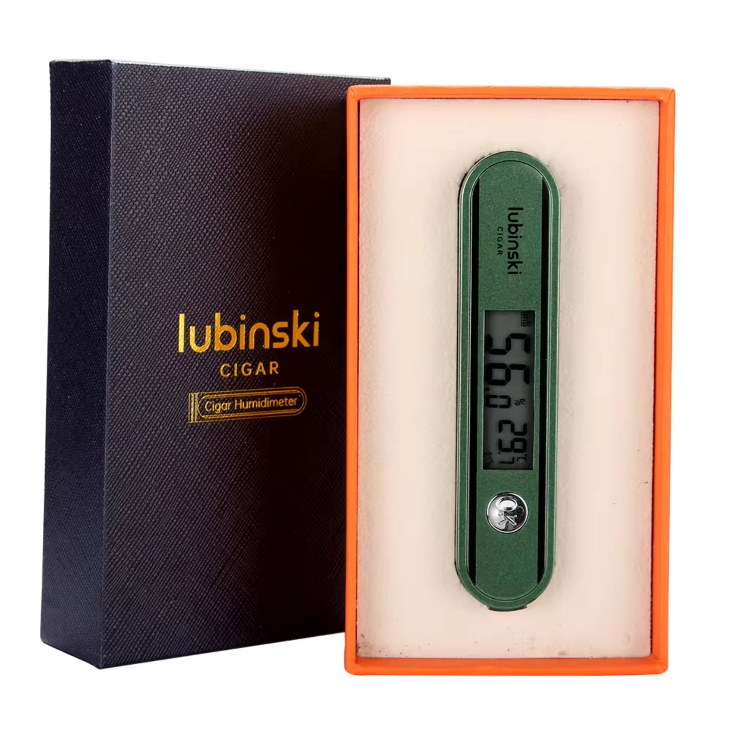 DNGZJAO LUBINSKI Cigar Humidimeter Metal Insert Cigar Hygrometer