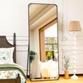 DNGZJAO Modern FullLength Mirror 64”x21” Floor Mirror with Stand Wall