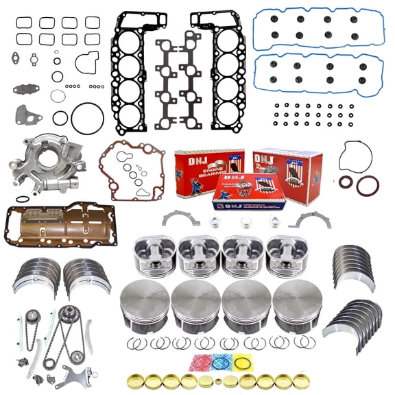 DNJ EK1101AM Master Engine Rebuild Kit Fits Cars & Trucks 2004-2007 Dodge Jeep Mitsubishi Commander Dakota Durango Grand Cherokee Raider Ram 1500 4.7L SOHC V8 16V 285cid 287cid VIN N VIN P