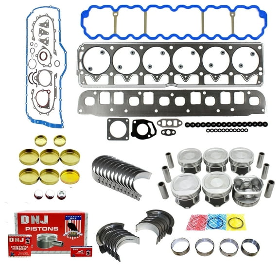 DNJ EK1126 Engine Rebuild Kit Fits Cars & Trucks 1996-1998 Jeep Cherokee Grand Cherokee Wrangler 4.0L OHV L6 12V 242cid VIN S