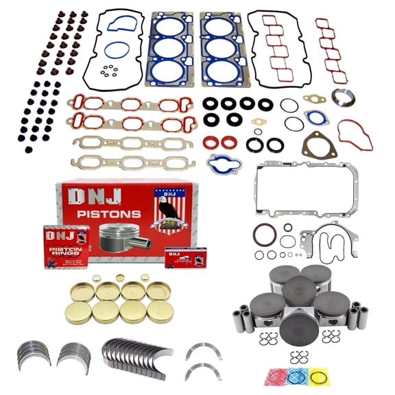 DNJ EK1150C Engine Rebuild Kit Fits Cars & Trucks 2005-2006 Chrysler Pacifica 3.5L SOHC V6 24V 215cid VIN 4