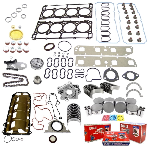 DNJ EK1161AM Master Engine Rebuild Kit Fits Cars & Trucks 2007-2008 Dodge 5.7L V8 16V OHV 345cid