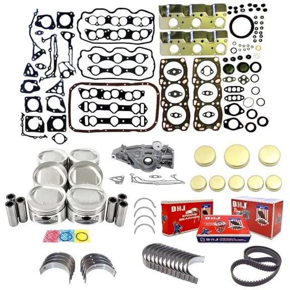 DNJ EK125AM Master Engine Rebuild Kit Fits Cars & Trucks 1988-1993 Dodge Mitsubishi Galant Sigma Stealth 3.0L SOHC V6 12V 181cid 6G72 VIN H VIN S