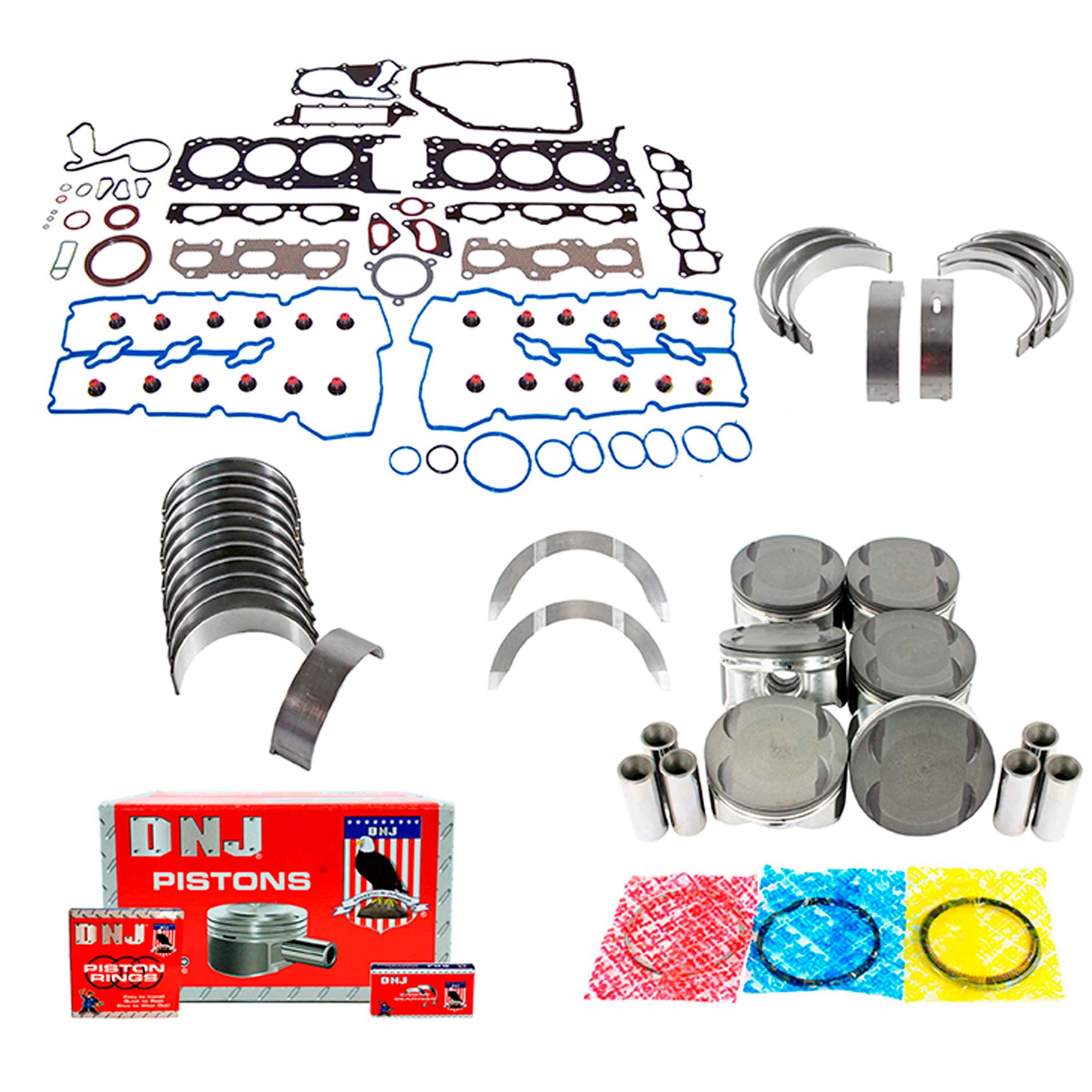 DNJ EK174 Engine Rebuild Kit Fits Cars & Trucks 2006-2011 Hyundai 3.3L V6 24V DOHC 3342cc