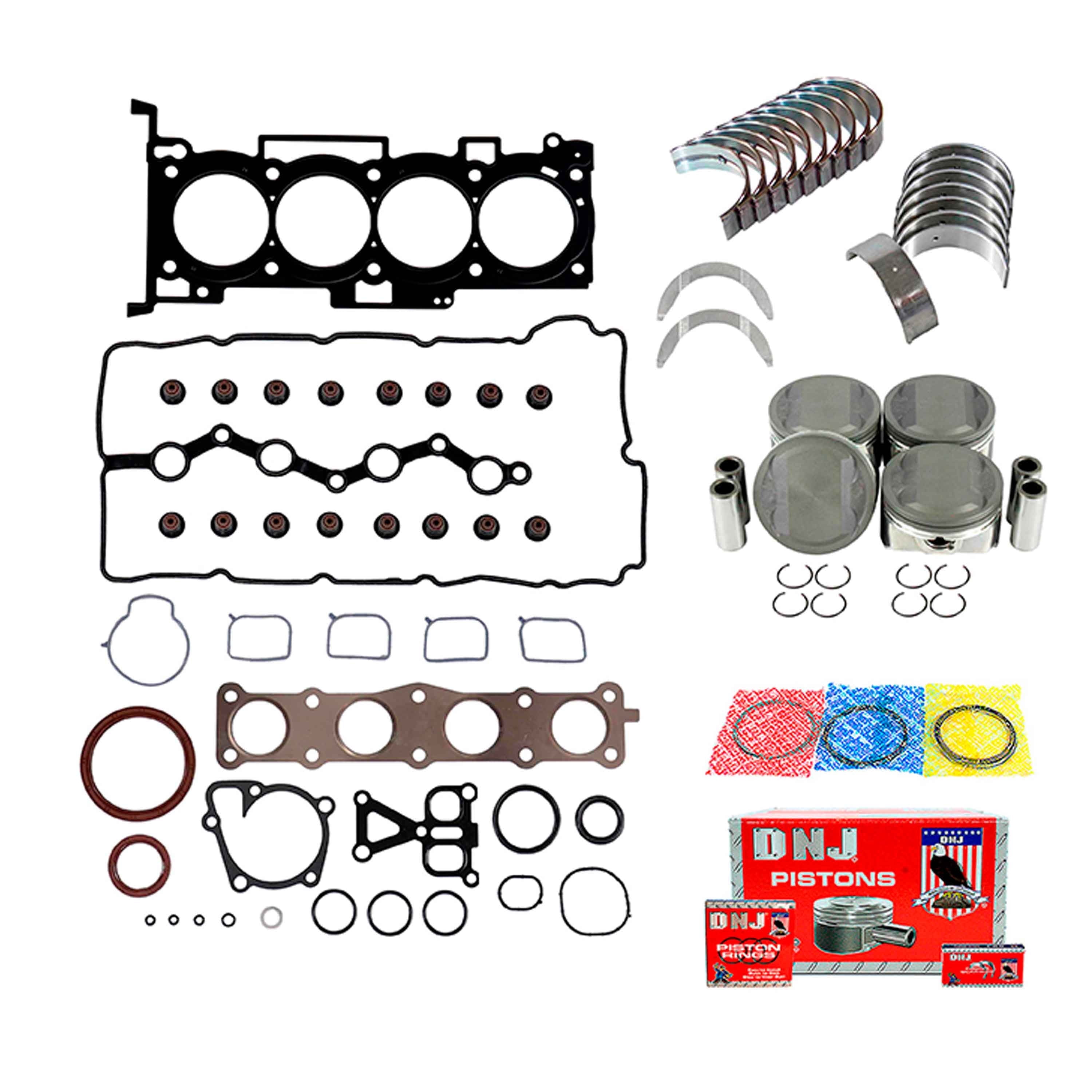 DNJ EK194 Engine Rebuild Kit Fits Cars & Trucks 2011-2016 Hyundai 2.4L L4 16V DOHC 2359cc