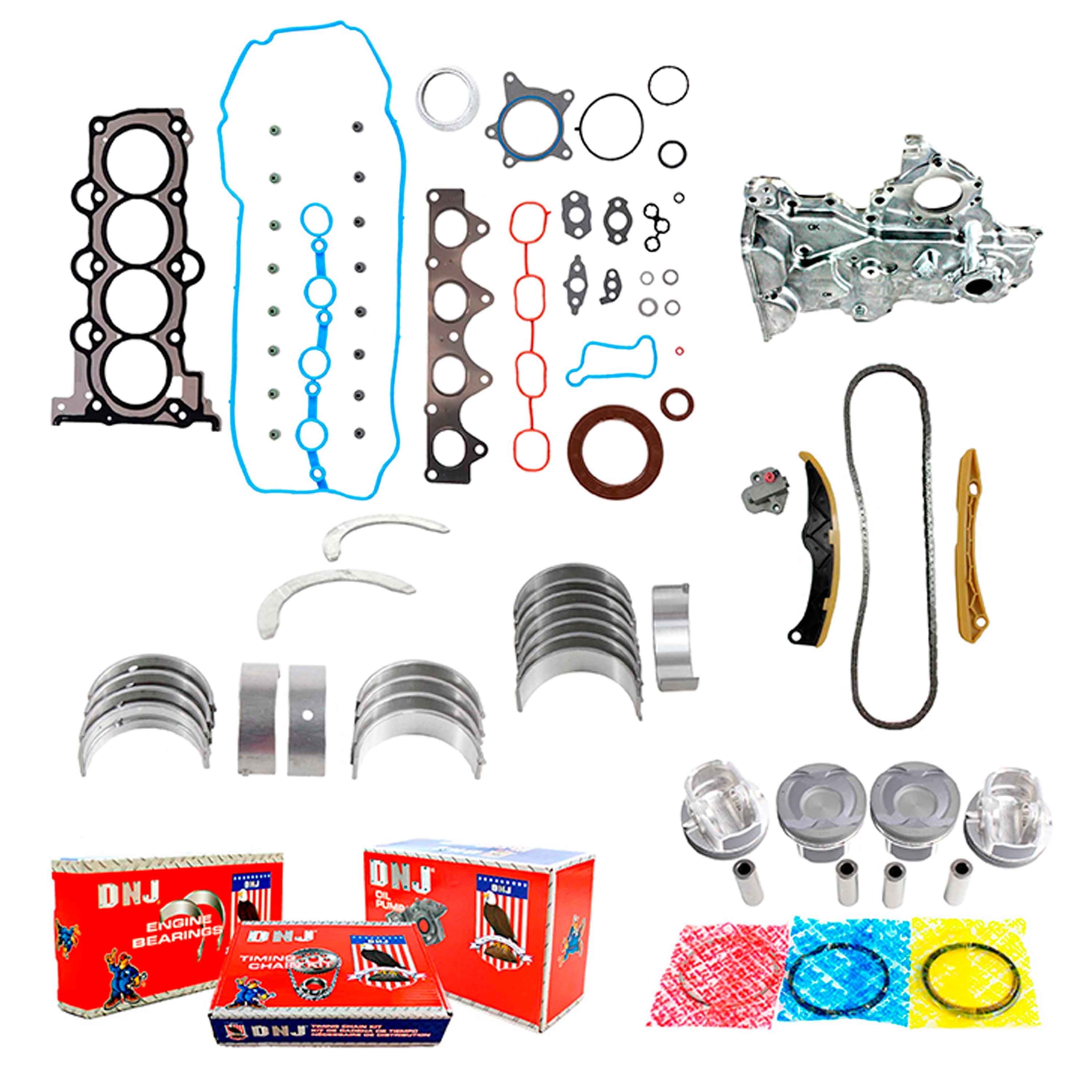DNJ EK195M Master Engine Rebuild Kit Fits Cars & Trucks 2012-2019 Hyundai 1.6L L4 16V DOHC 1591cc
