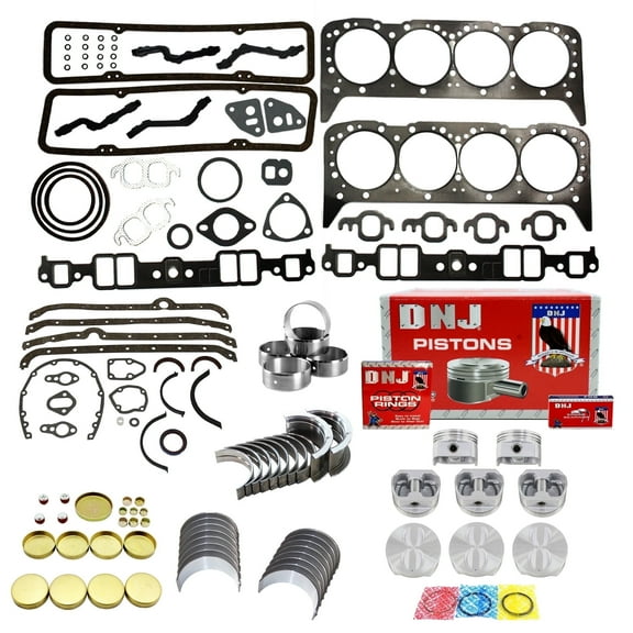 DNJ EK3101A Engine Rebuild Kit Fits Cars & Trucks 1968-1980 Buick Chevrolet GMC Oldsmobile Pontiac Bel Air C- G- K - Series Camaro Corvette Cutlass Impala Malibu Monte Carlo 5.7L OHV V8 16V