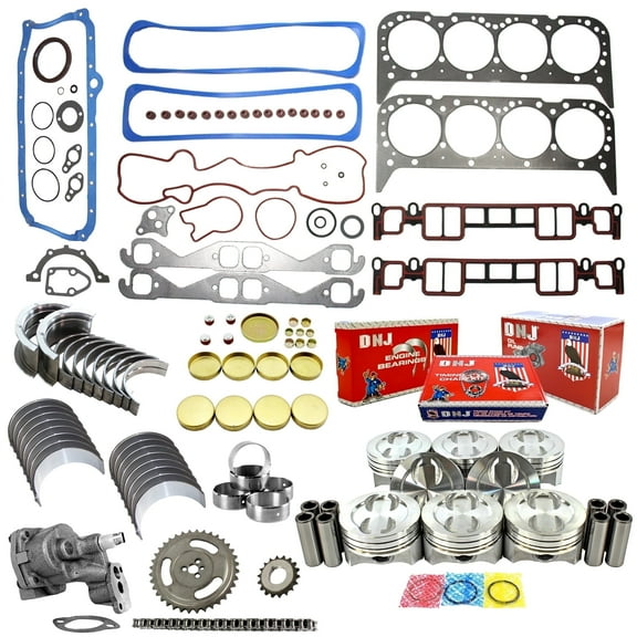 DNJ EK3104AM Master Engine Rebuild Kit Fits Cars & Trucks 1996-2002 Cadillac Chevrolet GMC C-Series Escalade Express 1500-2500-3500 K-Series Savana 1500-2500-3500 Tahoe Yukon 5.7L OHV 16V VIN R