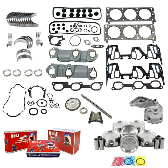 DNJ EK3118M Master Engine Rebuild Kit Fits Cars & Trucks 2000-2003 Buick Chevrolet Oldsmobile Pontiac Alero Aztek Grand Am Impala Montana Monte Carlo Silhouette Venture 3.4L OHV 12V VIN E
