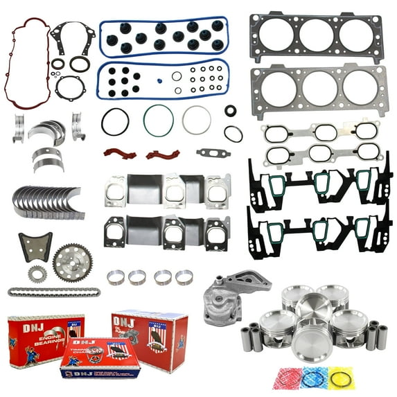 DNJ EK3121BM Master Engine Rebuild Kit Fits Cars & Trucks 2007 Chevrolet 3.4L V6 12V OHV 207cid