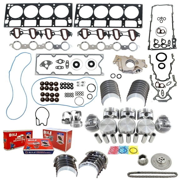 DNJ EK3163M Master Engine Rebuild Kit Fits Cars & Trucks 2001-2002 Chevrolet GMC Sierra 1500 Sierra -Series Silverado -Series Suburban 2500 Yukon Yukon XL 1500 Yukon XL 2500 6.0L OHV V8 16V VIN U