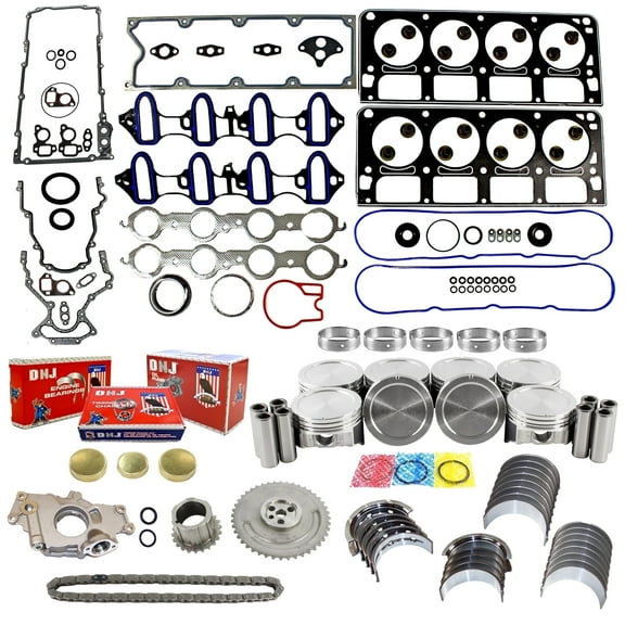 DNJ EK3167AM Master Engine Rebuild Kit Fits Cars & Trucks 2001 Chevrolet GMC Sierra 1500 Silverado 1500 Suburban 1500 Tahoe Yukon Yukon XL 1500 5.3L OHV V8 16V 325cid LM4 LM7 VIN T