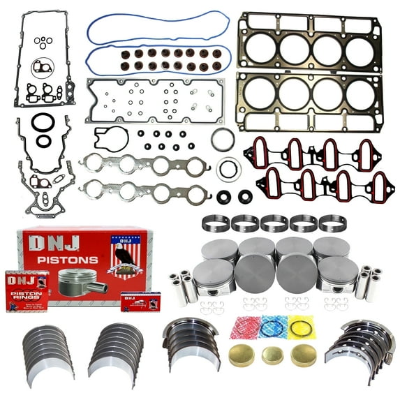 DNJ EK3168B Engine Rebuild Kit Fits Cars & Trucks 2004-2007 Buick Cadillac Chevrolet GMC Envoy XL-XUV Escalade Savana 1500-2500 Sierra 1500 Silverado 1500 Tahoe 5.3L OHV 16V L59 LM4 LM7