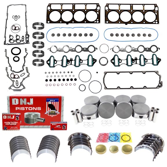 DNJ EK3170B Engine Rebuild Kit Fits Cars & Trucks 2008-2009 Cadillac Chevrolet GMC Escalade Sierra 1500 Silverado 1500 Tahoe Yukon 6.0L OHV V8 16V 364cid LFA LZ1 VIN 5