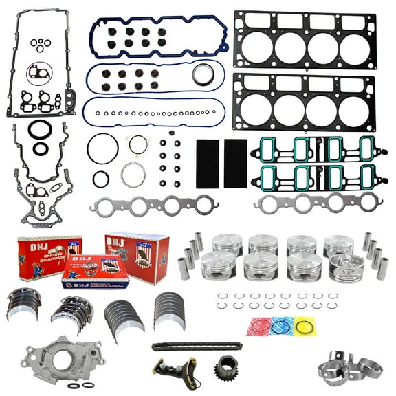 DNJ EK3217AM Master Engine Rebuild Kit Fits Cars & Trucks 2007-2008 Cadillac 6.2L V8 16V OHV 6162cc