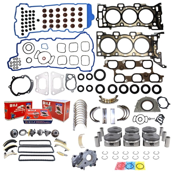 DNJ EK3230M Master Engine Rebuild Kit Fits Cars & Trucks 2011 Saab 9-4X 3.0L V6 182cid 24V DOHC