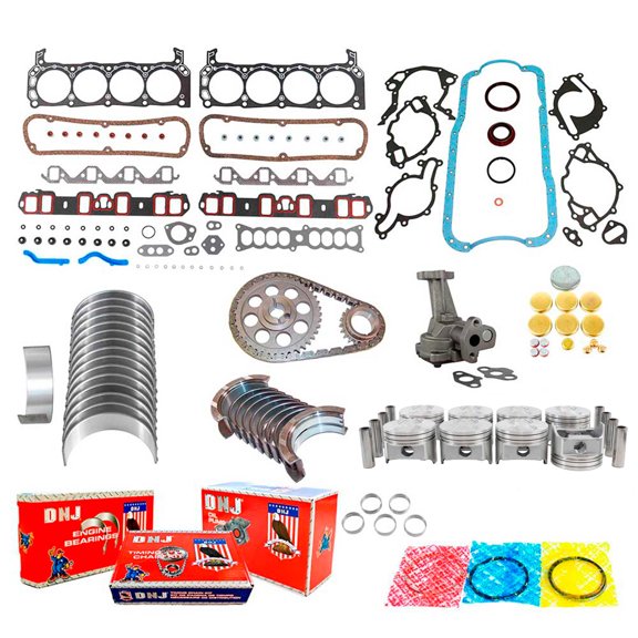 DNJ EK4104M Master Engine Rebuild Kit Fits Cars & Trucks 1986-1988 Ford Lincoln Mercury Capri Continental Cougar Country Squire Grand Marquis Mustang Town Car 5.0L OHV 16V VIN E VIN F VIN M