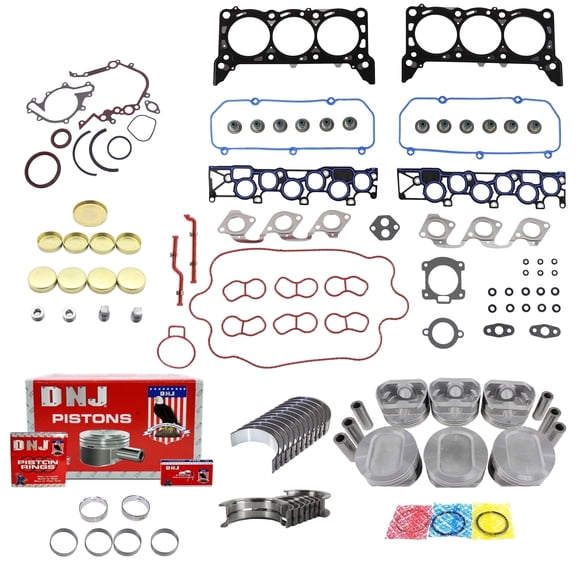 DNJ EK4128 Engine Rebuild Kit Fits Cars & Trucks 2001-2004 Ford E-150 E-150 Club Wagon E-150 Econoline E-150 Econoline Club Wagon E-250 E-250 Econoline F-150 F-150 Heritage 4.2L OHV V6 12V VIN 2