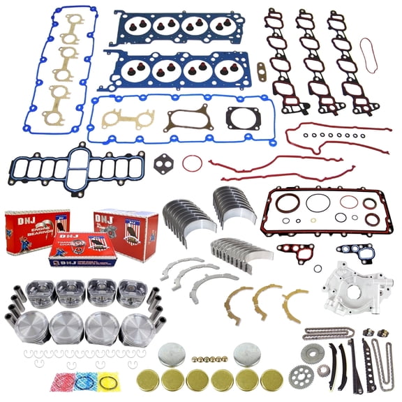 DNJ EK4170CM Master Engine Rebuild Kit Fits Cars & Trucks 2002-2005 Ford E-150-Econoline E-250-Econoline E-350 Club Wagon Excursion Expedition F-150 F-250 Super Duty F-350 5.4L SOHC 16V VIN L