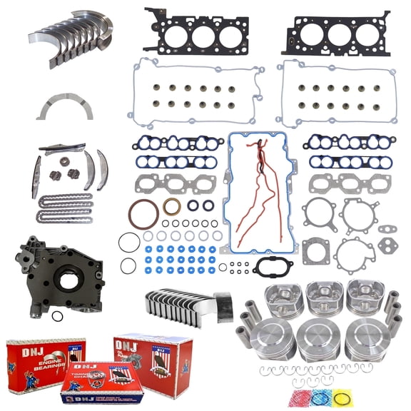DNJ EK458CM Master Engine Rebuild Kit Fits Cars & Trucks 1999-2000 Mercury Cougar 2.5L DOHC V6 24V 155cid