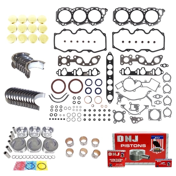 DNJ EK634 Engine Rebuild Kit Fits Cars & Trucks 1996-2002 Infiniti Mercury Nissan Pathfinder QX4 Villager 3.3L SOHC V6 12V 3275cc VG33E