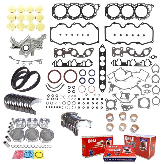 DNJ EK634M Master Engine Rebuild Kit Fits Cars & Trucks 1996-2000 Infiniti Nissan Pathfinder QX4 3.3L SOHC V6 12V 3275cc VG33E