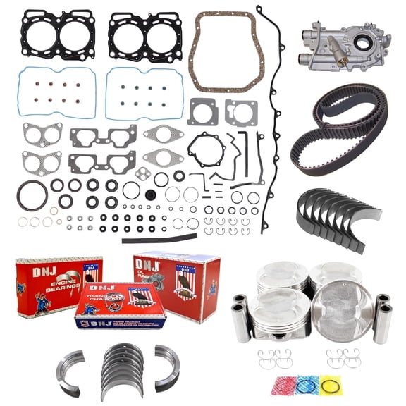 DNJ EK715FM Master Engine Rebuild Kit Fits Cars & Trucks 2006-2011 Subaru Forester Impreza 2.5L SOHC H4 16V 2458cc EJ253