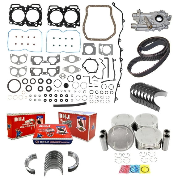 DNJ EK715M Master Engine Rebuild Kit Fits Cars & Trucks 1999-2005 Subaru Forester Impreza 2.5L SOHC H4 16V 2458cc EJ251 EJ253